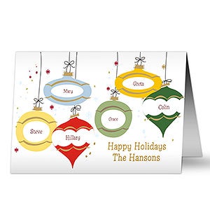 Family Ornaments Greeting Card