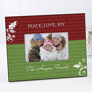 Personalized Christmas Picture Frame   Family Is Forever