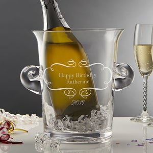 Personalized Ice Bucket Chiller - Birthday Wishes