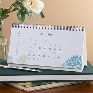 Personalized Desk Calendars - Floral Expressions