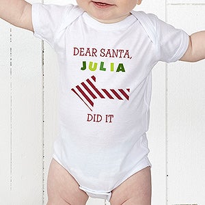 Personalized Baby Christmas Bodysuit   Dear Santa