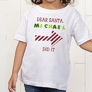 Dear Santa Personalized Toddler T-Shirt