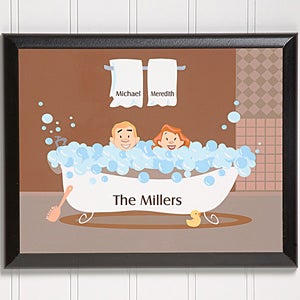 Personalized Wall Plaque   Bathtub Characters