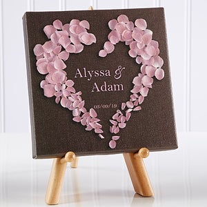 Personalized Canvas Prints - Hearts of Roses