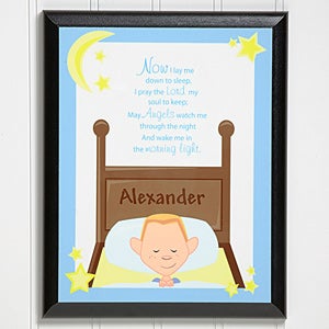 Personalized Bedtime Prayer Wall Plaque for Kids
