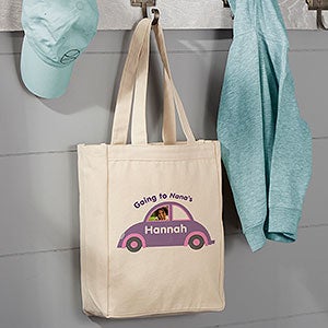 Kids Sleep Over Photo Canvas Tote Bag - Small