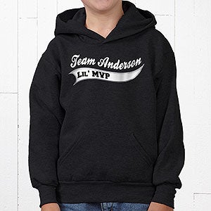 Father & Son Sports Team Kids Personalized Sweatshirt - Youth Medium (8/10) - Black