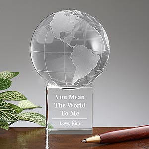 You Mean The World To Me Personalized Globe