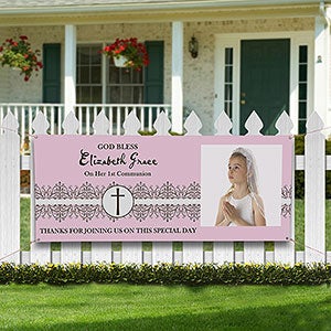 Personalized First Communion Photo Banner