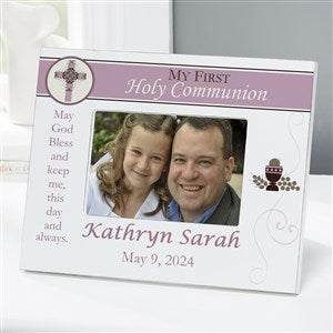 A Girl's First Communion Personalized 4x6 Tabletop Frame - Horizontal