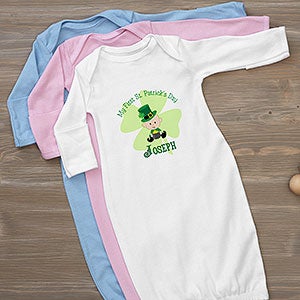 Baby's First St. Patrick's Day Personalized Baby Gown