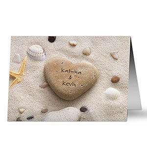 Heart Rock Personalized Premium Greeting Card