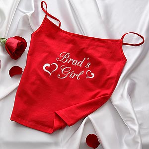 Red Personalized Ladies Camisole   My Girl Design