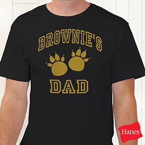 Personalized Pet Owner Black T Shirt