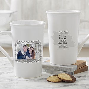 Personalized Photo & Text Latte Mugs