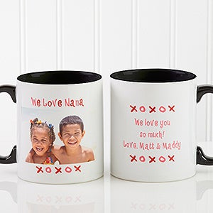 Loving You Personalized Photo Coffee Mug 11 oz.- Black