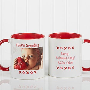 Loving You Personalized Photo Coffee Mug 11 oz.- Red