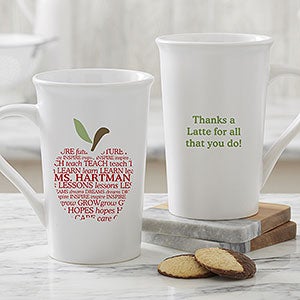 Personalized Teacher Latte Mugs