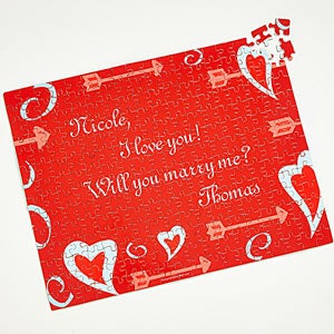 Personalized Valentines Day Puzzle Gift   Your Secret Message