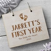 Baby's First Year Personalized Wood Photo Album - 30048