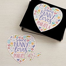 Somebunny Loves You Personalized Heart Puzzle - 30257