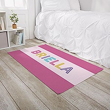 Girls Colorful Name Personalized Kids Room Area Rugs - 30378
