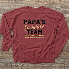 Grandpas Favorite Team Personalized Mens Sweatshirts - 31160