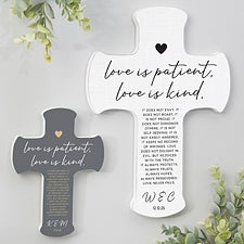 Love Is Patient Personalized Wedding Cross - 31318