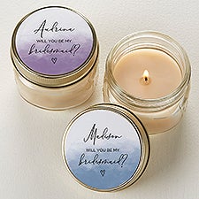 Watercolor Personalized Mason Jar Candle Wedding Favors - 31323