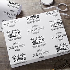 Natural Love Personalized Wedding Wrapping Paper Roll