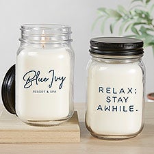 Personalized Logo Farmhouse Candle Jar - 32800