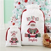 Santa Personalized Canvas Drawstring Santa Sack - 32805