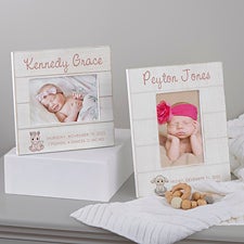 Precious Moments Baby Birth Info Personalized Shiplap Frames - 32887