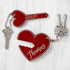 Personalized Heart Puzzle Key Chain Set - Missing Piece