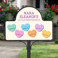 Grandmas Sweethearts Personalized Garden Sign - 33482