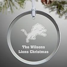 NFL Detroit Lions Personalized Ornament - 1 Sided Matte