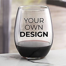 Design Your Own Personalized 21 oz. Stemless Wine Glass  - 33983