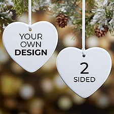 Design Your Own Personalized 2-Sided Glossy Heart Ornament  - 34075