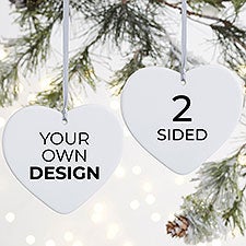 Design Your Own Personalized 2-Sided Matte Heart Ornament  - 34077