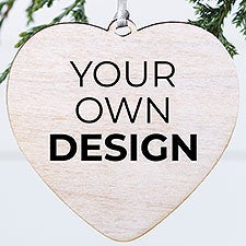 Design Your Own Personalized Wood Heart Ornaments - 34078