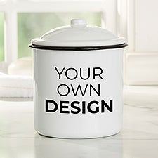 Design Your Own Personalized Medium Enamel Canister  - 34296