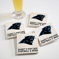 NFL Carolina Panthers Personalized Tumbled Stone Coaster Set  - 34612