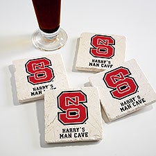 NCAA NC State Wolfpack Personalized Tumbled Stone Coaster Set  - 34703