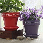Personalized Purple Ceramic Flower Pot - 3486