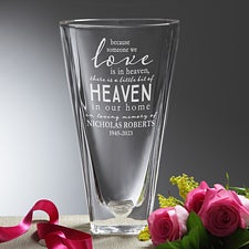 Heaven In Our Home Personalized Crystal Vase  - 36265