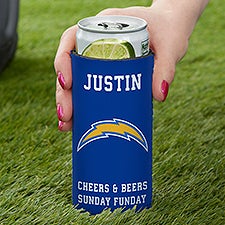 NFL Los Angeles Chargers Personalized Slim Can Cooler  - 36339