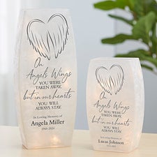 Personalized Frosted Tabletop Light - Our Angels Wings - 36865