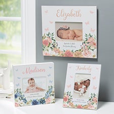 Butterfly Kisses Baby Girl Personalized Picture Frames  - 36909