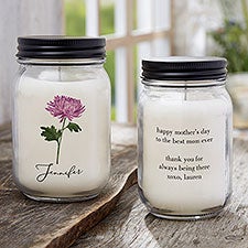 Birth Month Flower Personalized Mothers Day Candles - 37147