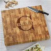 Lavish Last Name Personalized Butcher Block Cutting Board - 37516